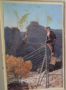 Moz climbing on her honeymoon